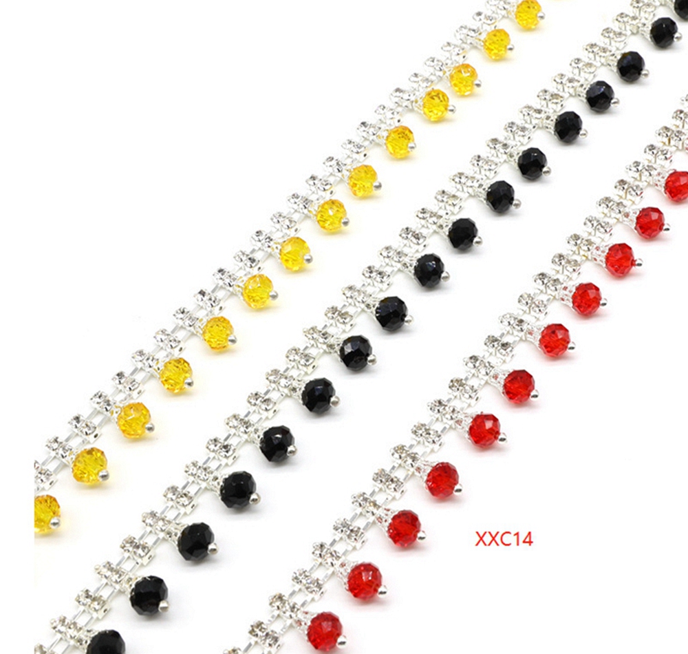 Yellow Pearl Crystal Chains