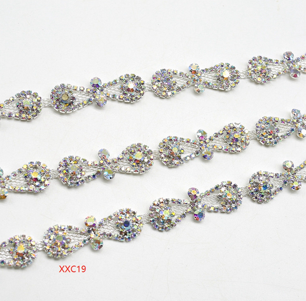 Colorful Rhinestone applique trims