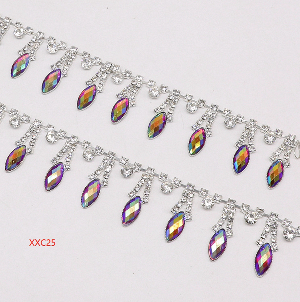 Hot fix rhinestone chain for bridal 