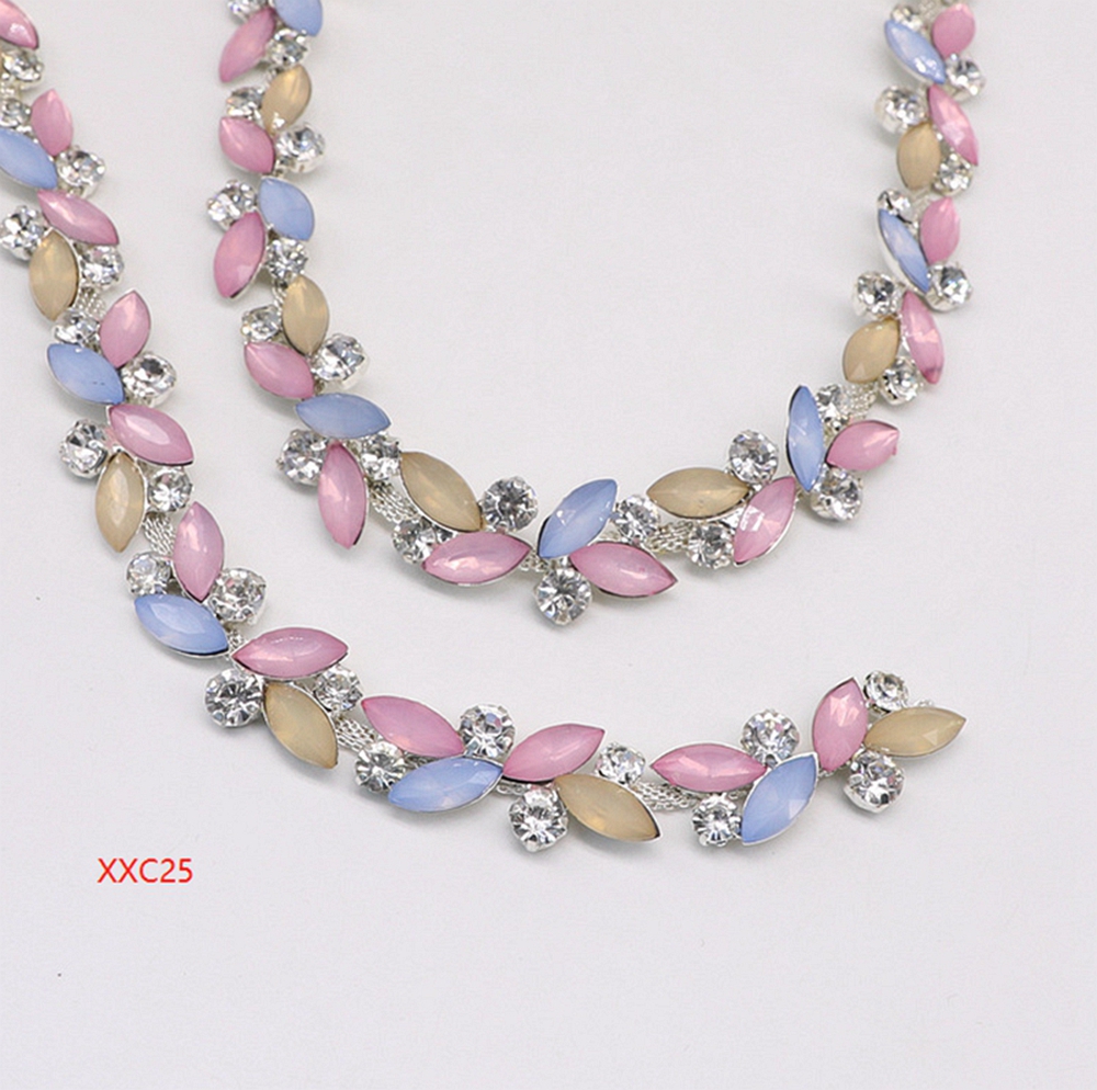 Sky blue bridal rhinestone Chains