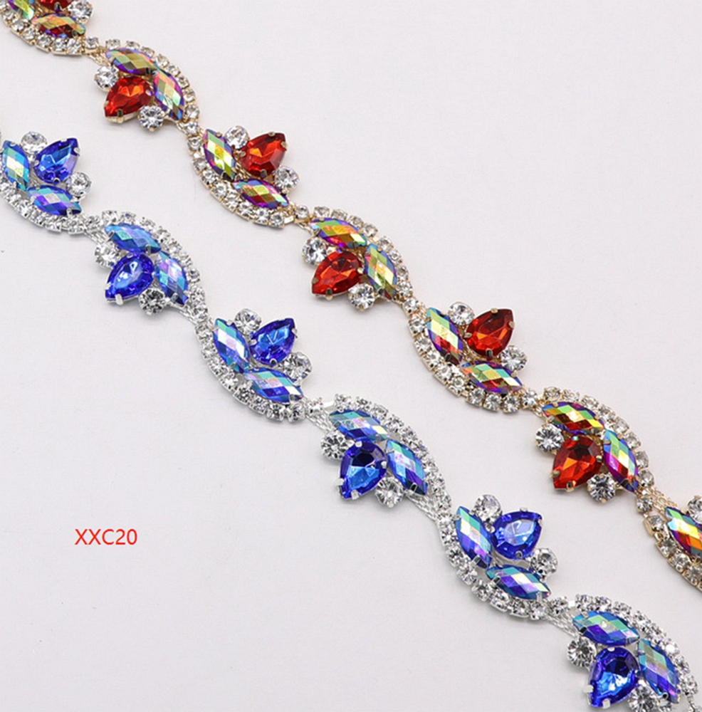 Navy blue Rhinestone crystal trims