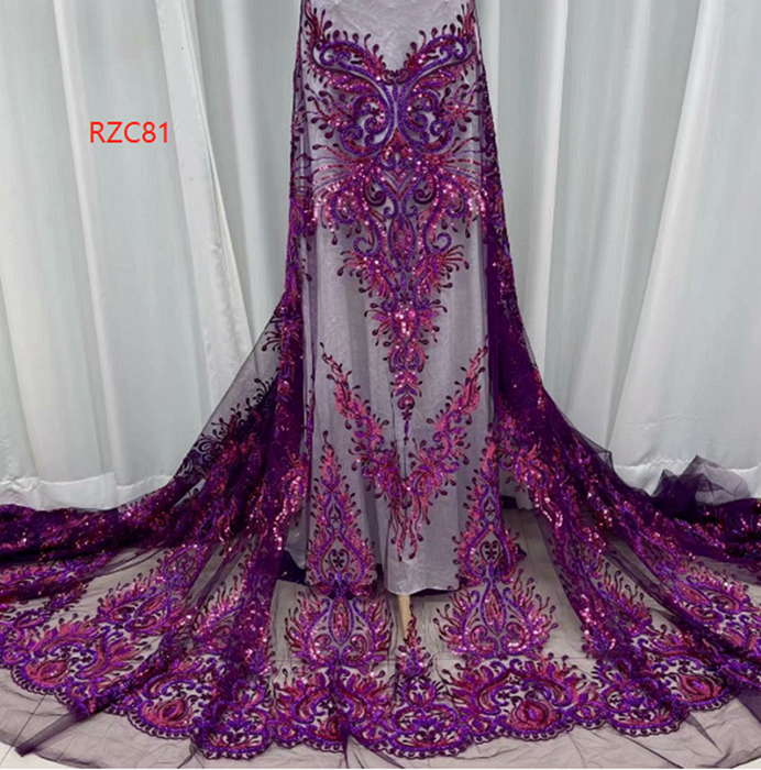 heavy beaded net fabric